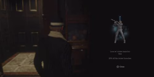 O pingente Leon com lan&ccedil;a-m&iacute;sseis em Resident Evil 4 remake