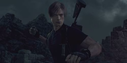 Leon segura uma Granada Pesada no remake de Resident Evil 4
