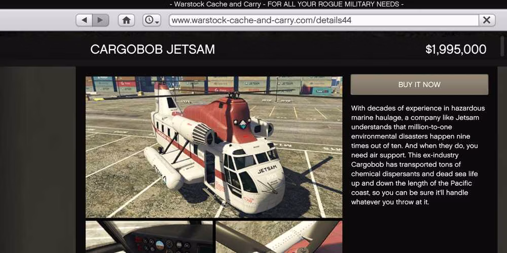 Cargobob Jetsam em GTA Online