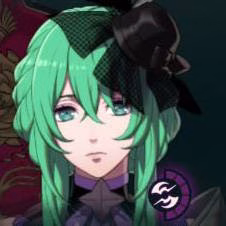 Mulher de cabelos verde-azulados em Fire Emblem: Fortune's Weave