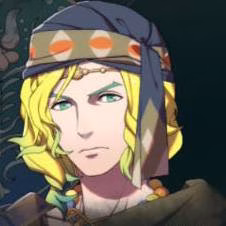 Homem de cabelos loiros em Fire Emblem: Fortune's Weave