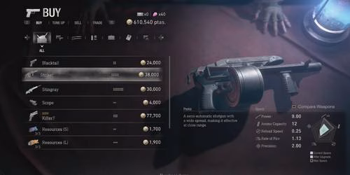 Comprando a Striker em Resident Evil 4 Remake
