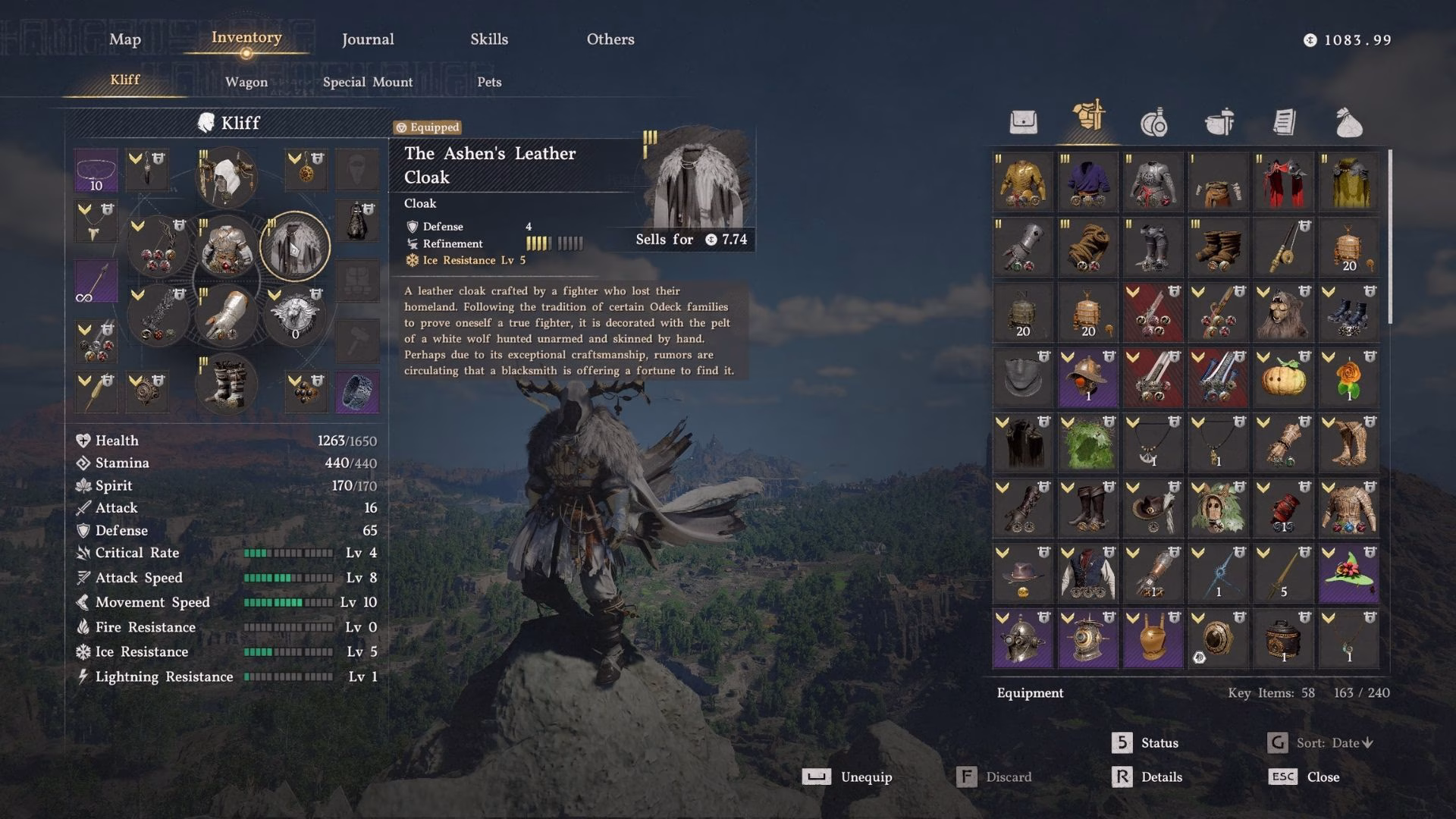 tarandus the ashen plate cloak in crimson desert