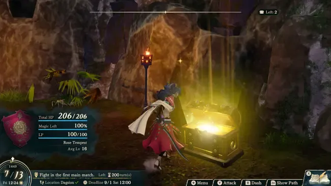 Exploração de um calabouço em Fire Emblem: Fortune's Weave
