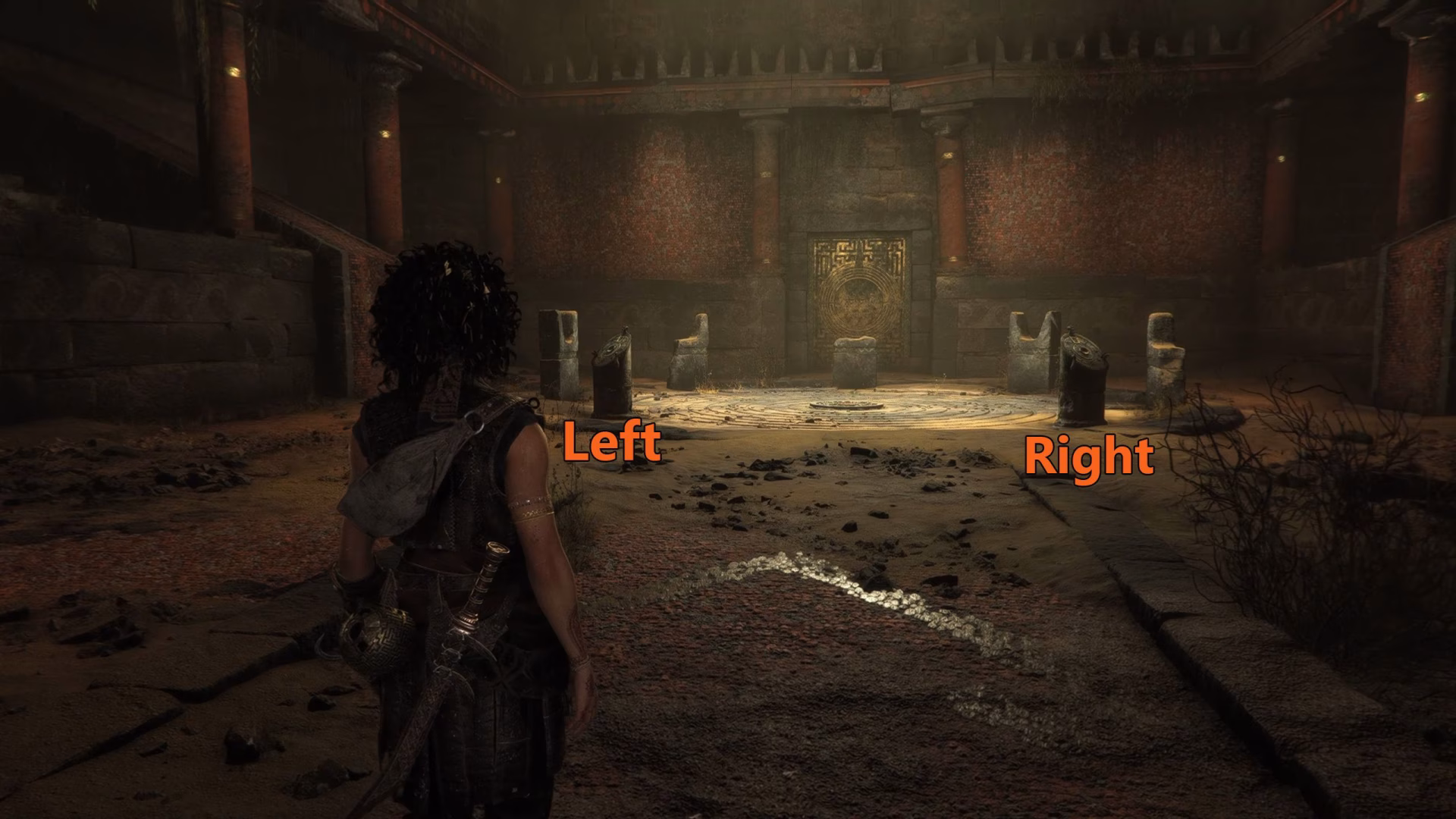 Primeira etapa dos s&iacute;mbolos dos pedestais em Resonance A Plague Tale Legacy
