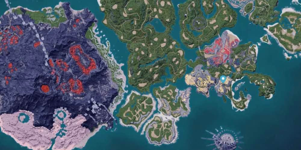Palworld: localiza&ccedil;&atilde;o do Pequeno Assentamento no mapa