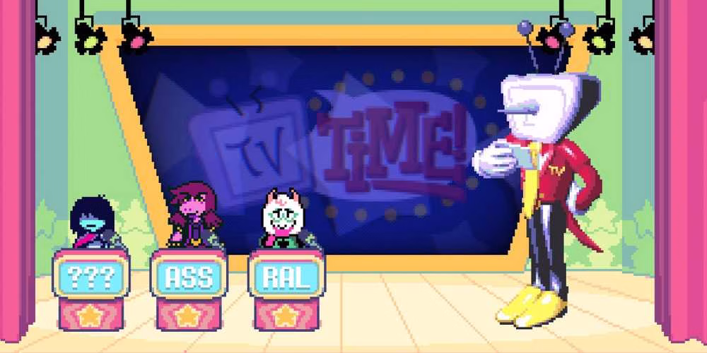 Tenna no programa televisivo de Deltarune