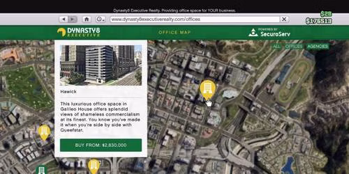 Localiza&ccedil;&atilde;o da Ag&ecirc;ncia de Hawick em GTA Online