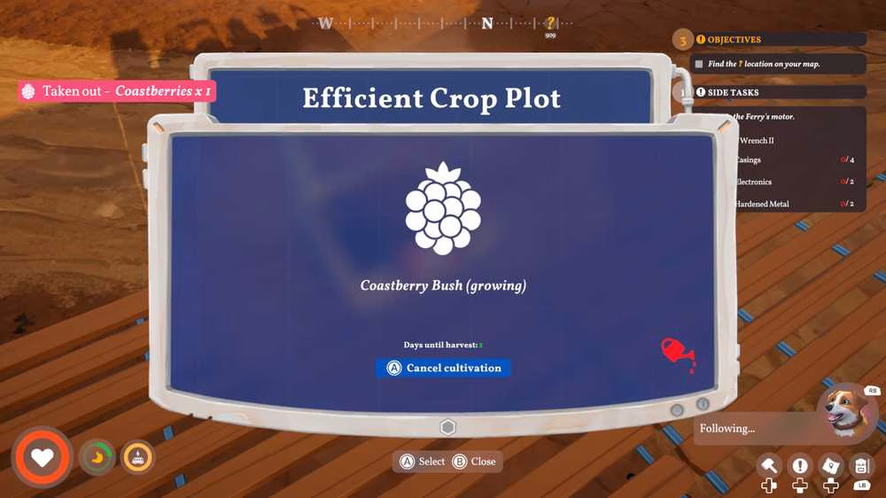days until crop harvest in outbound