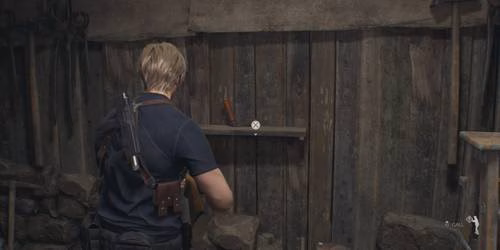 Leon encontra a manivela do Posto de Controle em Resident Evil 4 Remake