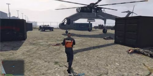 GTA Online: prepara&ccedil;&atilde;o com o helic&oacute;ptero Skylift no Roubo ao Navio de Carga