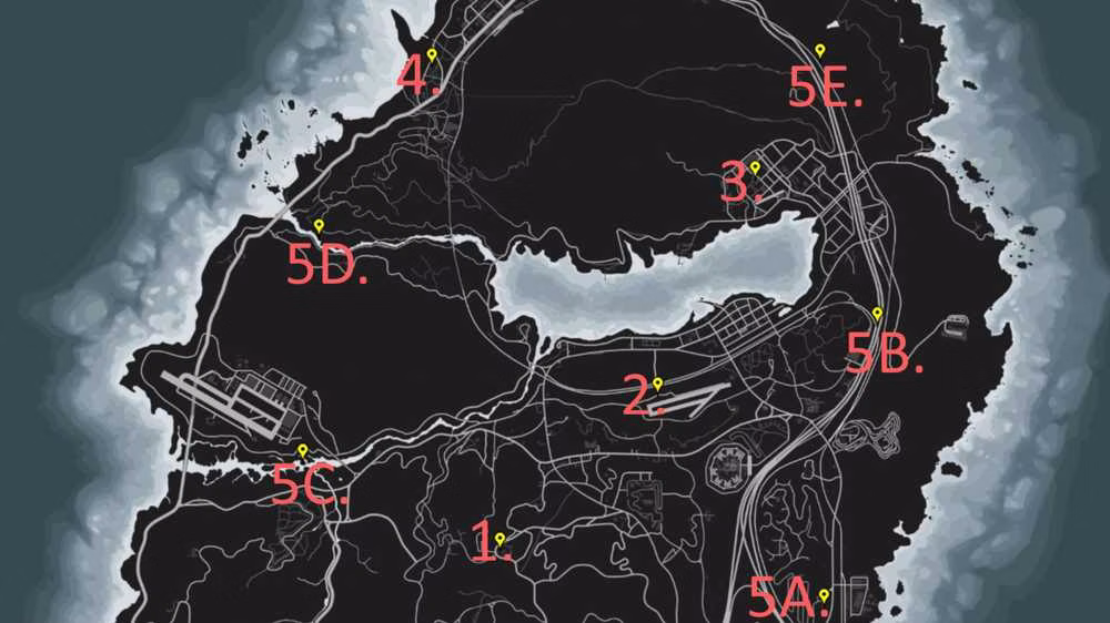 Mapa com a localiza&ccedil;&atilde;o das pistas do assassino
