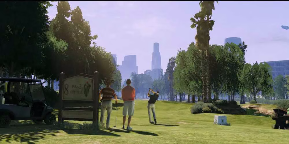 Partida de golfe em GTA Online