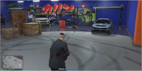 Tarefa do ve&iacute;culo de fuga no Roubo do Gangster em GTA Online
