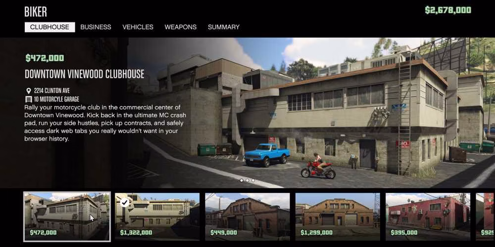 Comprando um motoclube em GTA Online