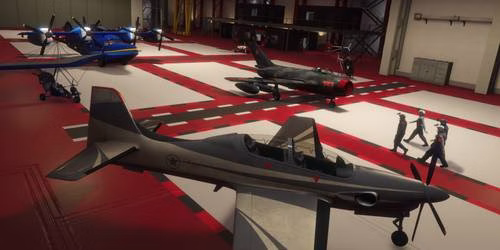Hangar de avi&otilde;es em GTA Online