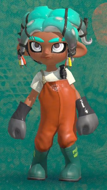Roupa de amiibo da s&eacute;rie Splatoon em Splatoon Raiders.