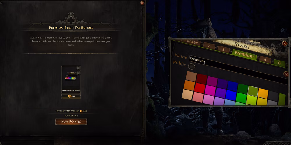 Path of Exile 2: melhores abas do ba&uacute; &mdash; pacote de Abas Premium