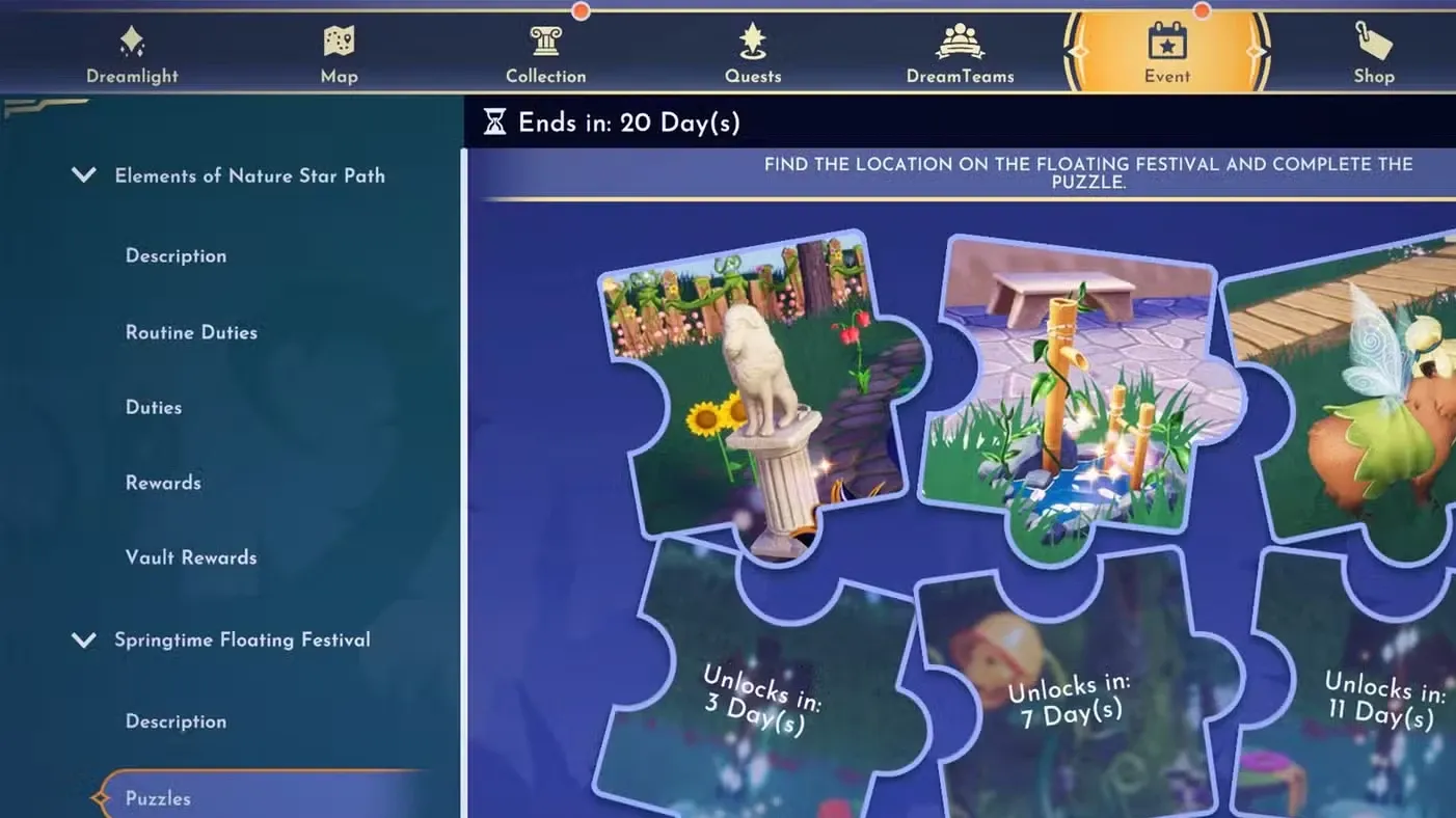 The Springtime Floating Festival Event Puzzles In DDV