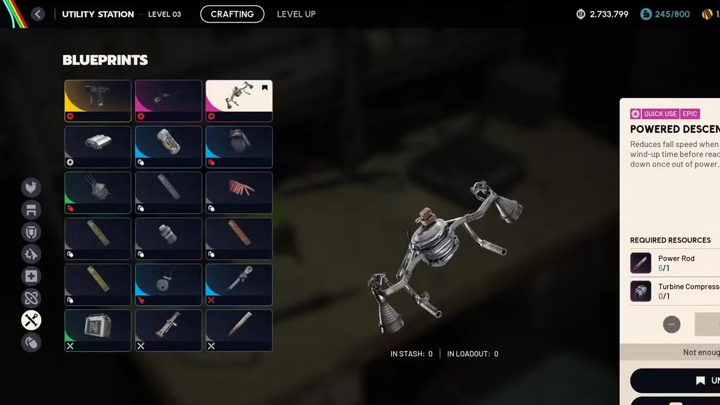 Powered Descender Blueprint Location in ARC Raiders