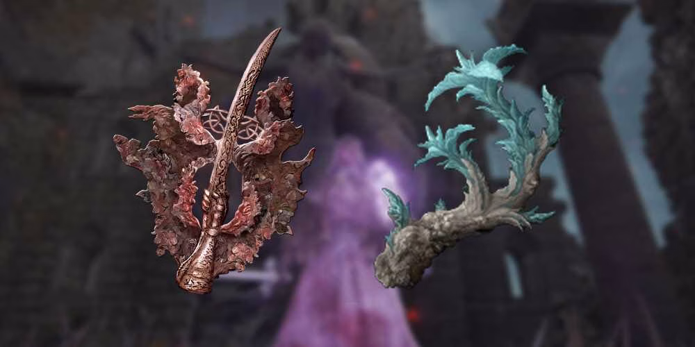 the rotten winged sword insignia and ancestral spirit horn talismans in elden ring