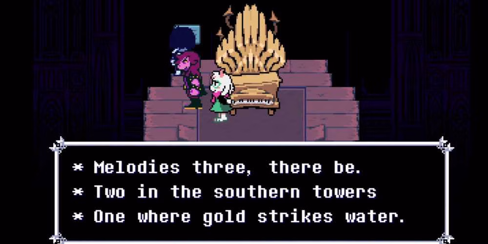 Notas do piano em Deltarune