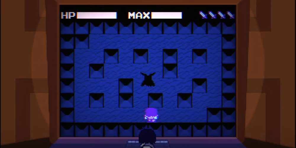 Chefe do Manto Sombrio em Deltarune