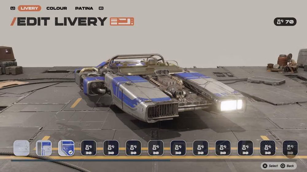 Edi&ccedil;&atilde;o da pintura em Star Wars: Galactic Racer