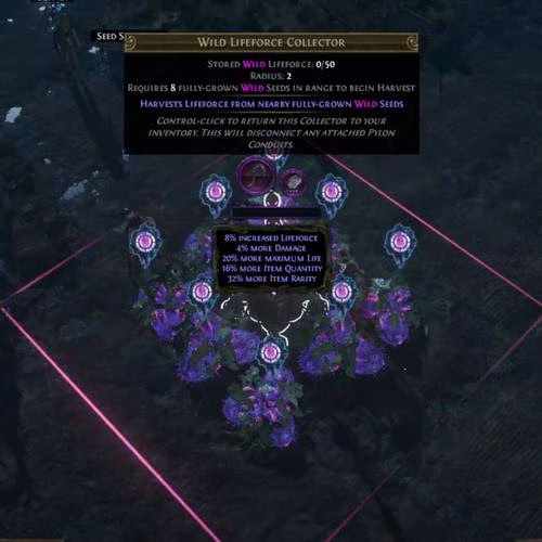 Coletor de for&ccedil;a vital em Path of Exile: Harvest