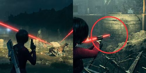 imagem mostrando as torretas no cap&iacute;tulo 6 de Separate Ways de Resident Evil 4