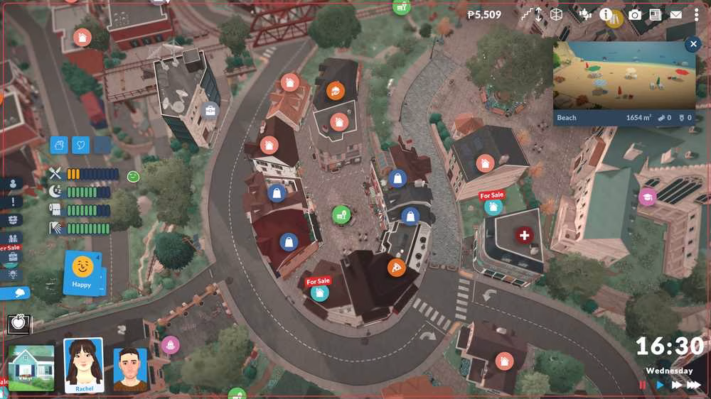 view town map in paralives