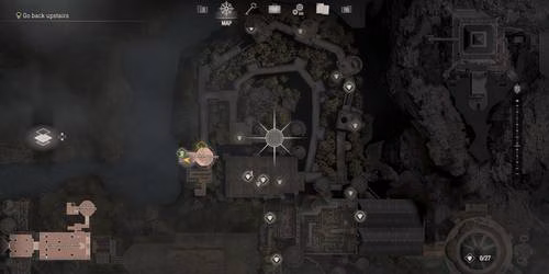 imagem do mapa do Castelo em Separate Ways com a localiza&ccedil;&atilde;o de todos os tesouros do cap&iacute;tulo quatro