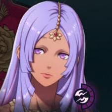Mulher de cabelos lil&aacute;s em Fire Emblem: Fortune's Weave