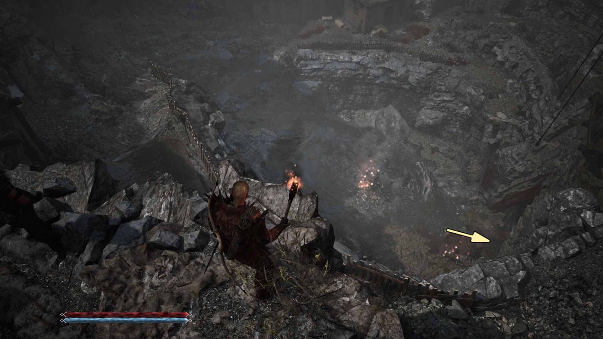 Caminho bloqueado por Jackal na Mina Livre em Gothic 1 Remake