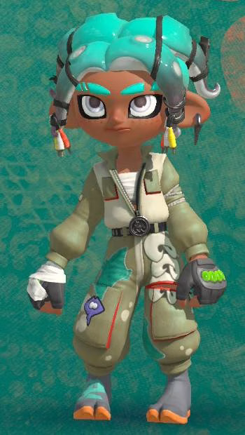 Roupa do amiibo de Big Man em Splatoon Raiders.