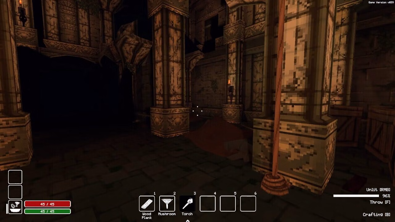 Corredores de pedra explor&aacute;veis em Deep Dish Dungeon