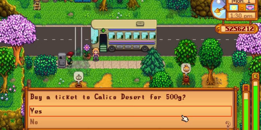 Passagem de &ocirc;nibus em Stardew Valley