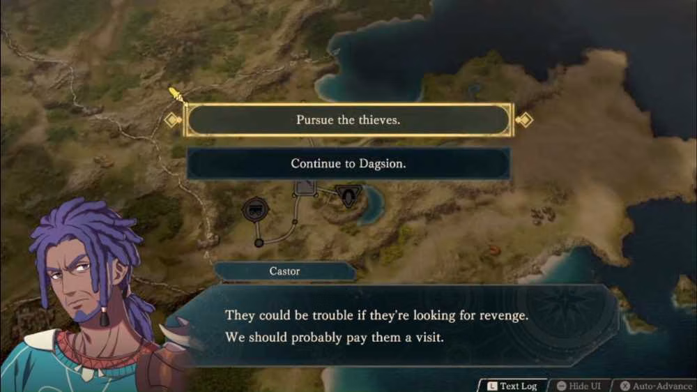perseguir os ladr&otilde;es em Fire Emblem Fortune's Weave