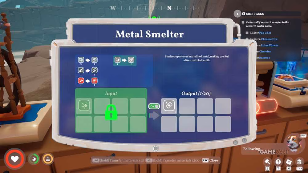 crafting adamant metal in outbound