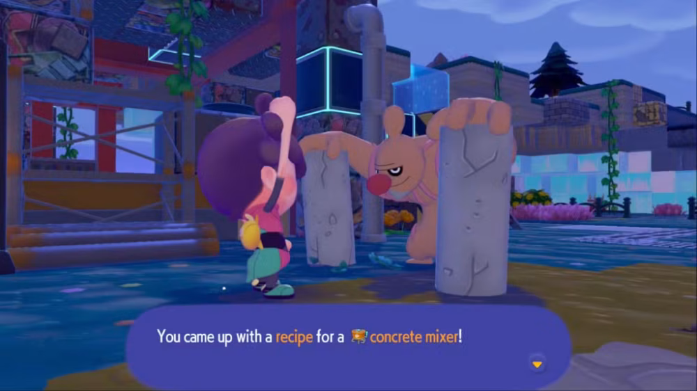 Recebendo a receita para a Misturadora de concreto