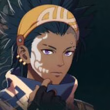 Homem com pintura semelhante a uma caveira em Fire Emblem: Fortune's Weave