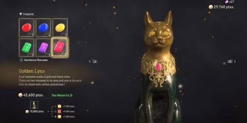 Combina&ccedil;&atilde;o de b&ocirc;nus de gemas no Le&atilde;o Dourado em Resident Evil 4 Remake