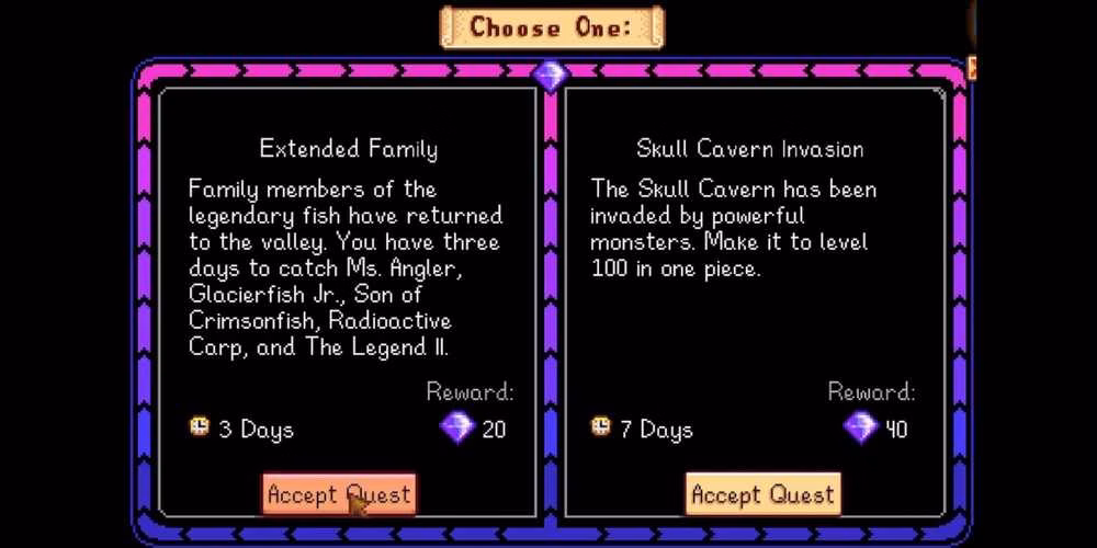 the extended family quest in stardew valley.