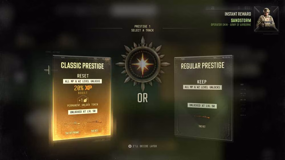 Modern Warfare 4: escolha entre Prest&iacute;gio cl&aacute;ssico ou regular