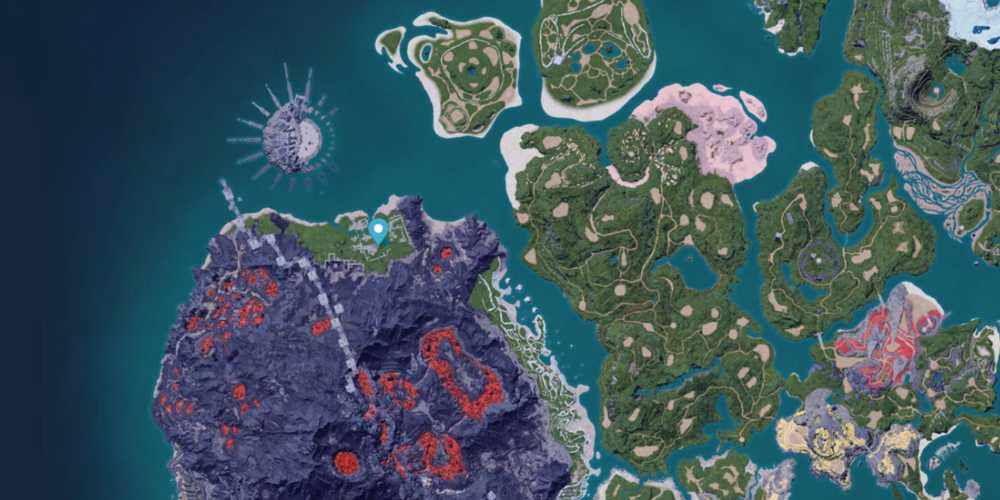 Palworld: localiza&ccedil;&atilde;o da Cidade da Fortaleza em Ru&iacute;nas no mapa