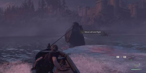 Controlando o barco em Resident Evil 4 remake