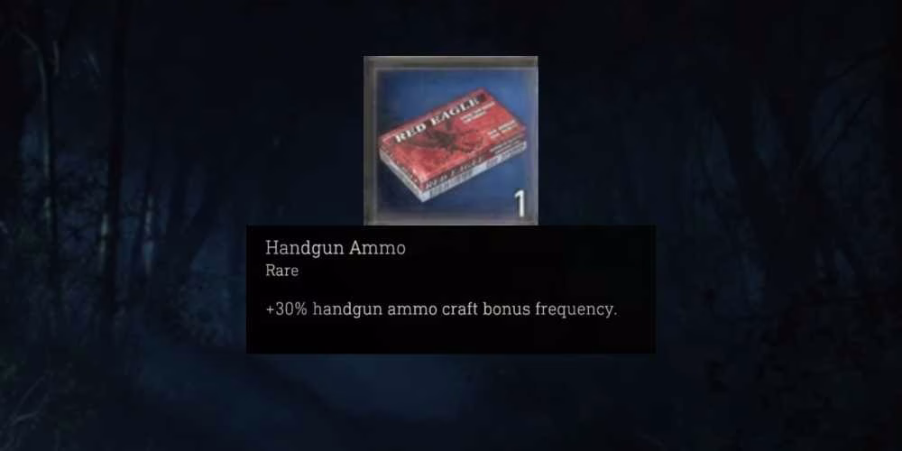 O amuleto Muni&ccedil;&atilde;o de Pistola em Resident Evil 4 Remake.