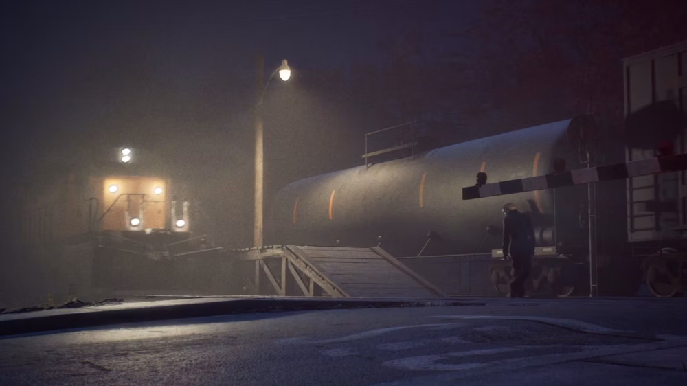 Michael escapando de trem em Halloween