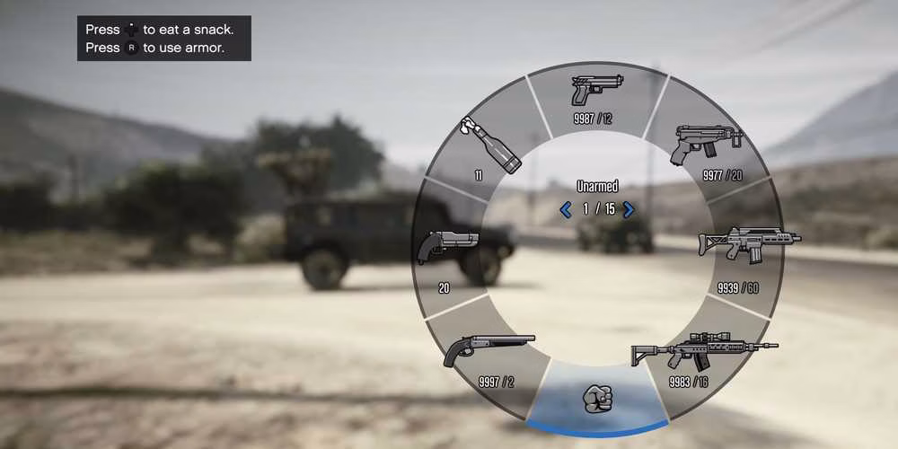 Roda de armas de GTA Online