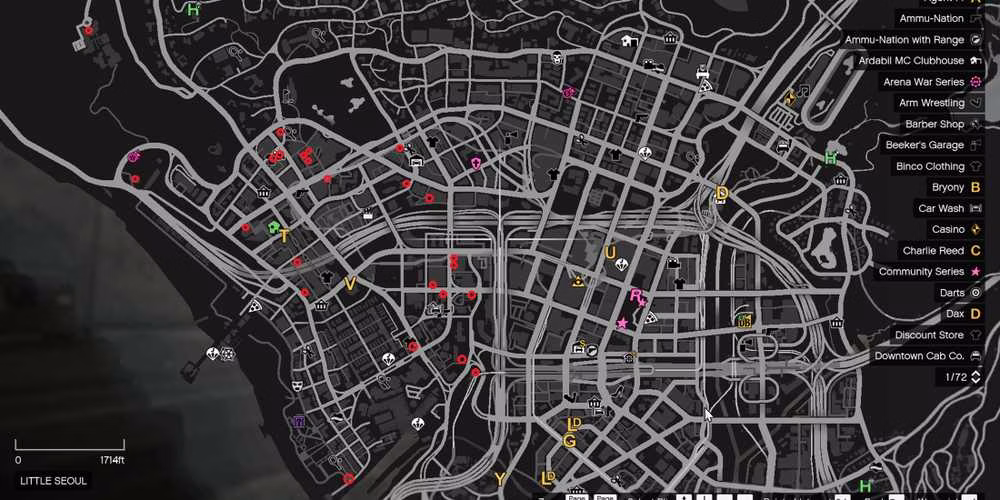 Caixas eletr&ocirc;nicos no noroeste de Los Santos em GTA Online